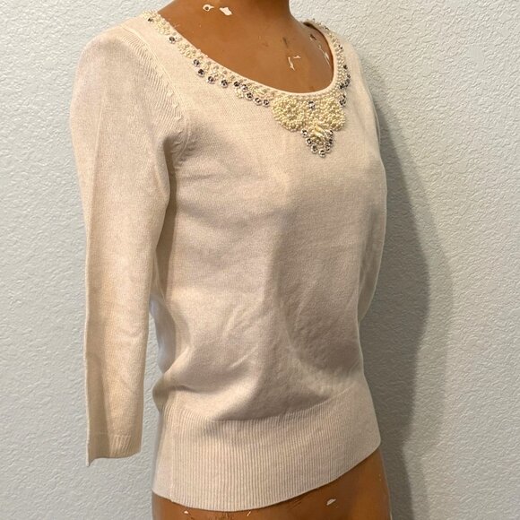 Lot 2 Vintage Y2K Womens Top Sweater XS / Petite Beaded Blouse Fairy Knit - Picture 3 of 16
